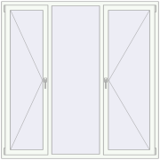 REHAU Brillant-Design 1800x1800 мм Білий (RAL 9016) з двох сторін