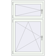 REHAU Euro 70 900x1499 мм Білий (RAL 9016) з двох сторін REHAU Euro 70 900x1499 мм Білий (RAL 9016) з двох сторін