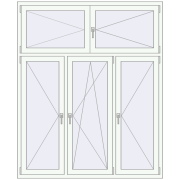 REHAU Euro 60 1620x1970 мм Білий (RAL 9016) з двох сторін
