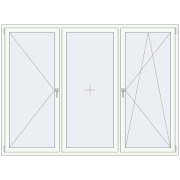 REHAU Euro 70 2300x1700 мм Білий (RAL 9016) з двох сторін