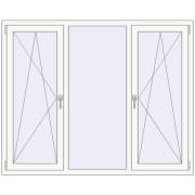 REHAU Euro 70 1700x1400 мм Білий (RAL 9016) з двох сторін