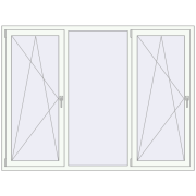 Вікна 2000x1500 мм REHAU Euro 60 Білий (RAL 9016) з двох сторін