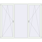 REHAU Brillant-Design 2470x2100 мм Білий (RAL 9016) з двох сторін REHAU Brillant-Design 2470x2100 мм Білий (RAL 9016) з двох сторін