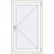 REHAU Euro 60 700x1200 мм Білий (RAL 9016) з двох сторін REHAU Euro 60 700x1200 мм Білий (RAL 9016) з двох сторін