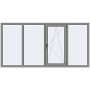 Altest Pony 375 2400x1200 мм RAL 9007 Grey aluminium з двох сторін