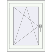 REHAU Brillant-Design 580x810 мм Білий (RAL 9016) з двох сторін