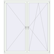 REHAU Euro 70 2000x2300 мм Білий (RAL 9016) з двох сторін