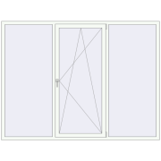 REHAU Euro 60 2400x1800 мм Білий (RAL 9016) з двох сторін REHAU Euro 60 2400x1800 мм Білий (RAL 9016) з двох сторін