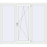 REHAU Euro 60 1600x1400 мм Білий (RAL 9016) з двох сторін