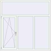 REHAU Euro 70 1800x1800 мм Білий (RAL 9016) з двох сторін