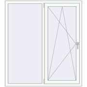 REHAU Brillant-Design 1349x1500 мм Білий (RAL 9016) з двох сторін