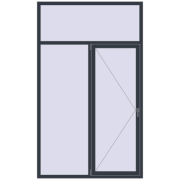 REHAU Euro 60 1500x2500 мм ANTHRACITE_GREY_STRUKTURAL з двох сторін