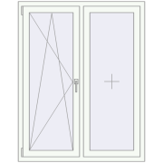 REHAU Euro 70 1150x1450 мм Білий (RAL 9016) з двох сторін
