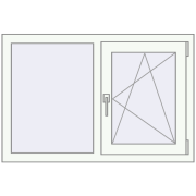 REHAU Euro 60 1100x700 мм Білий (RAL 9016) з двох сторін REHAU Euro 60 1100x700 мм Білий (RAL 9016) з двох сторін