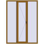 REHAU Euro 70 1600x2200 мм LIGHT_OAK з двох сторін