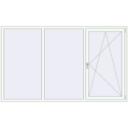 Вікна 2500x1500 мм REHAU SYNEGO MD Білий (RAL 9016) з двох сторін