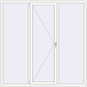 Вікна 2000x2000 мм REHAU SYNEGO MD Білий (RAL 9016) з двох сторін