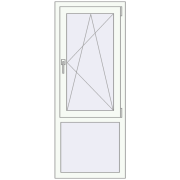 REHAU Euro 60 600x1500 мм Білий (RAL 9016) з двох сторін