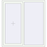 Вікна 1400x1500 мм REHAU Euro 60 Білий (RAL 9016) з двох сторін