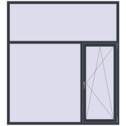 REHAU Euro 70 2000x2200 мм ANTHRACITE_GREY_STRUKTURAL з двох сторін
