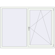 REHAU Euro 60 1760x1340 мм Білий (RAL 9016) з двох сторін