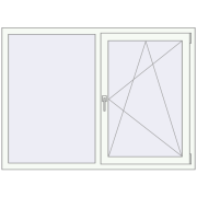 REHAU Euro 60 1460x1100 мм Білий (RAL 9016) з двох сторін