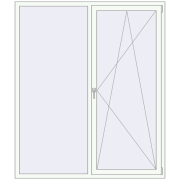 REHAU Euro 60 1700x2000 мм Білий (RAL 9016) з двох сторін