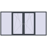 REHAU Euro 60 3000x1550 мм ANTHRACITE_GREY_STRUKTURAL з двох сторін REHAU Euro 60 3000x1550 мм ANTHRACITE_GREY_STRUKTURAL з двох сторін