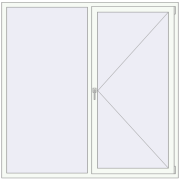 REHAU Euro 70 1800x1790 мм Білий (RAL 9016) з двох сторін REHAU Euro 70 1800x1790 мм Білий (RAL 9016) з двох сторін