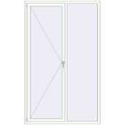 REHAU Euro 70 1470x2400 мм Білий (RAL 9016) з двох сторін REHAU Euro 70 1470x2400 мм Білий (RAL 9016) з двох сторін