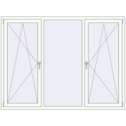 REHAU Euro 70 2000x1500 мм Білий (RAL 9016) з двох сторін