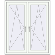 REHAU Brillant-Design 1110x1320 мм RAL 9016 Traffic white з двох сторін REHAU Brillant-Design 1110x1320 мм RAL 9016 Traffic white з двох сторін