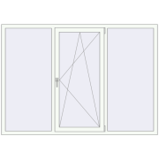 REHAU Euro 70 2050x1450 мм Білий (RAL 9016) з двох сторін