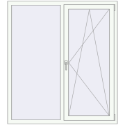 REHAU SYNEGO MD 1400x1540 мм Білий (RAL 9016) з двох сторін