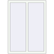Вікна 900x1250 мм Altest Pony 375 RAL 9016 Traffic white з двох сторін