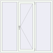 Вікна 1600x1600 мм REHAU Euro 60 Білий (RAL 9016) з двох сторін