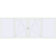 REHAU Euro 60 4000x1500 мм Білий (RAL 9016) з двох сторін