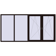 REHAU SYNEGO MD 3000x1500 мм BLACK_BROWN з двох сторін