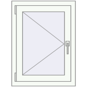 REHAU Euro 70 600x800 мм Білий (RAL 9016) з двох сторін REHAU Euro 70 600x800 мм Білий (RAL 9016) з двох сторін
