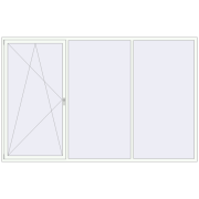 REHAU Euro 70 3300x2100 мм Білий (RAL 9016) з двох сторін REHAU Euro 70 3300x2100 мм Білий (RAL 9016) з двох сторін