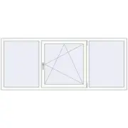 REHAU Euro 70 2240x920 мм Білий (RAL 9016) з двох сторін REHAU Euro 70 2240x920 мм Білий (RAL 9016) з двох сторін