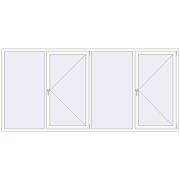REHAU Euro 60 3260x1520 мм Білий (RAL 9016) з двох сторін REHAU Euro 60 3260x1520 мм Білий (RAL 9016) з двох сторін