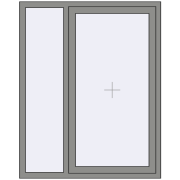 Altest Pony 375 1200x1500 мм RAL 9007 Grey aluminium з двох сторін