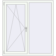 Вікна 1300x1400 мм REHAU Euro 60 Білий (RAL 9016) з двох сторін