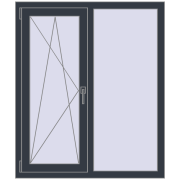 REHAU Brillant-Design 1040x1230 мм ANTHRACITE_GREY_STRUKTURAL з двох сторін REHAU Brillant-Design 1040x1230 мм ANTHRACITE_GREY_STRUKTURAL з двох сторін