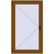 REHAU Euro 60 850x1440 мм GOLDEN OAK з двох сторін