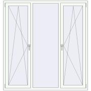 REHAU SYNEGO MD 1700x1800 мм Білий (RAL 9016) з двох сторін