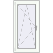 Вікна 700x1300 мм REHAU SYNEGO MD Білий (RAL 9016) з двох сторін