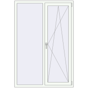 REHAU SYNEGO MD 1185x1757 мм Білий (RAL 9016) з двох сторін
