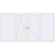 REHAU Euro 60 2900x1550 мм Білий (RAL 9016) з двох сторін